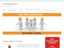 Tablet Screenshot of fire-risk-assessors.co.uk